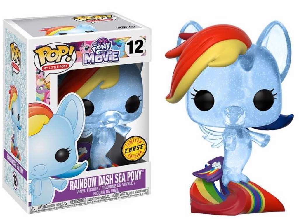 My Little Pony Movie POP! vinyl figur af Rainbow Dash Sea Pony på 9 cm - Chase