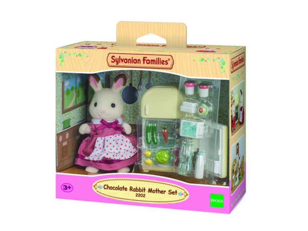Chokolade kaninmor med køleskab fra Sylvanian Families