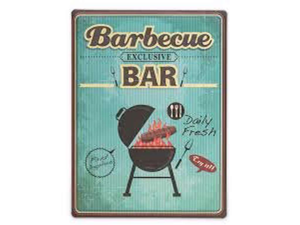 Barbeque Bar  metal skilt 30 x 40 cm