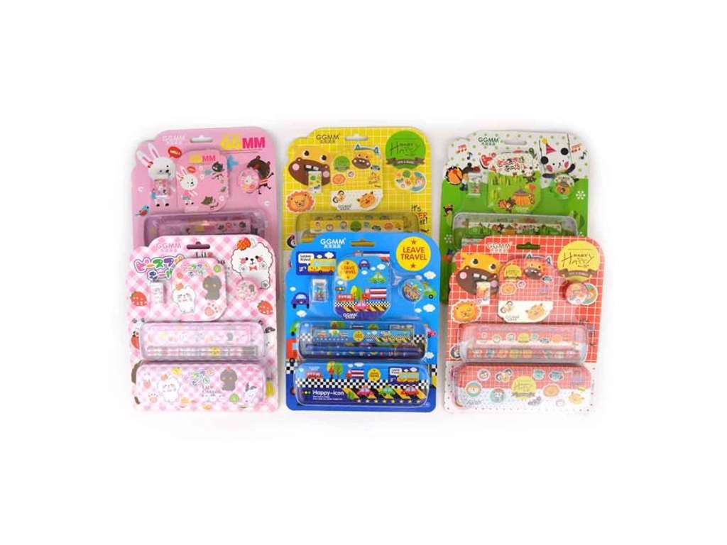 Penalhus i metal med indhold