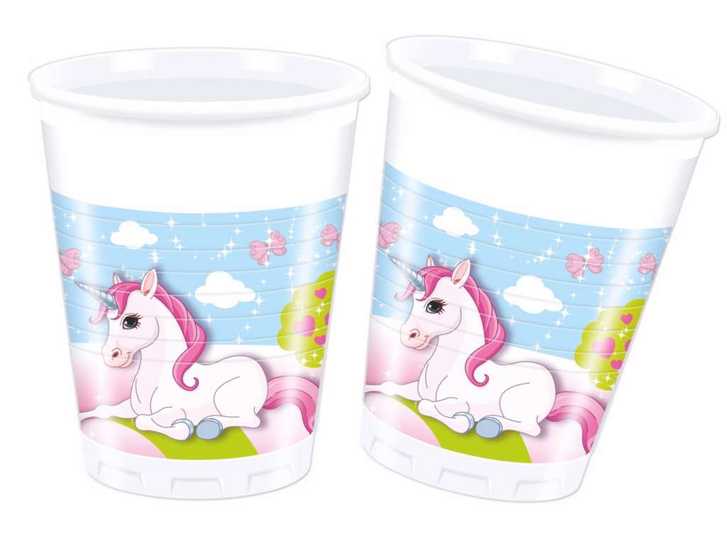 Enhjørninge plastik krus