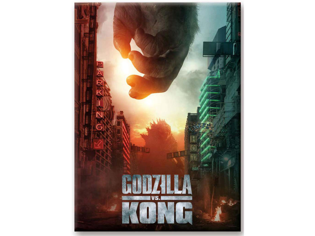 Godzilla vs kong stand off flad magnet 6.5x9 cm