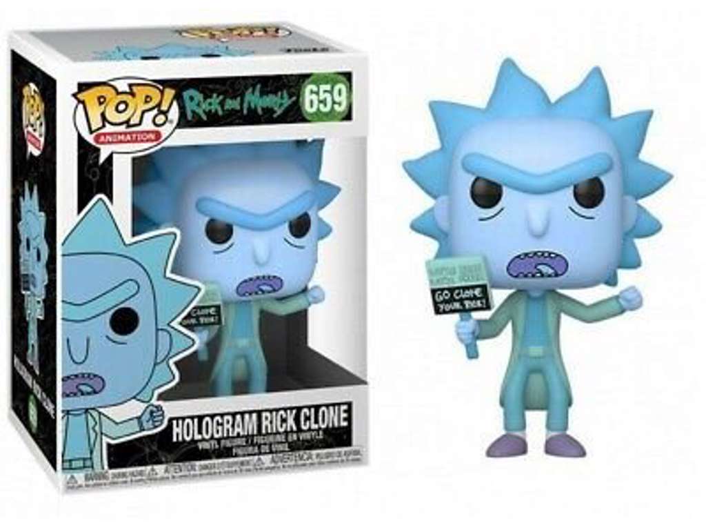 Rick and Morty POP! vinyl figur af Hologram Rick Clone på 9 cm