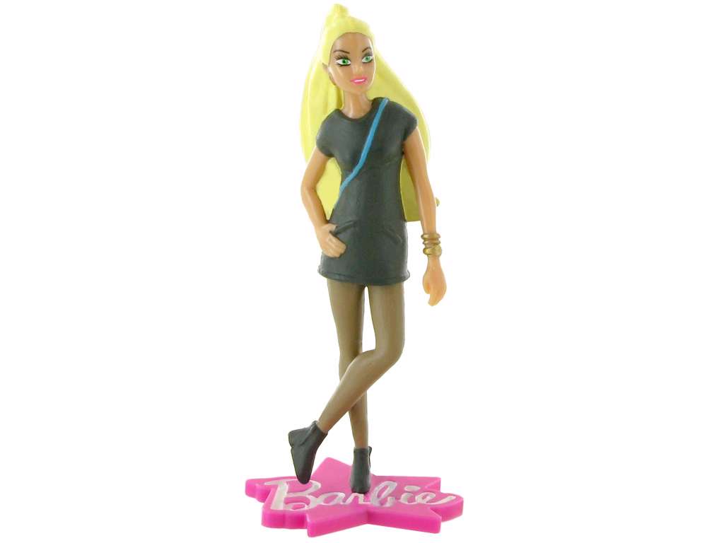 Barbie fashion minifigur med håret oppe 10 cm