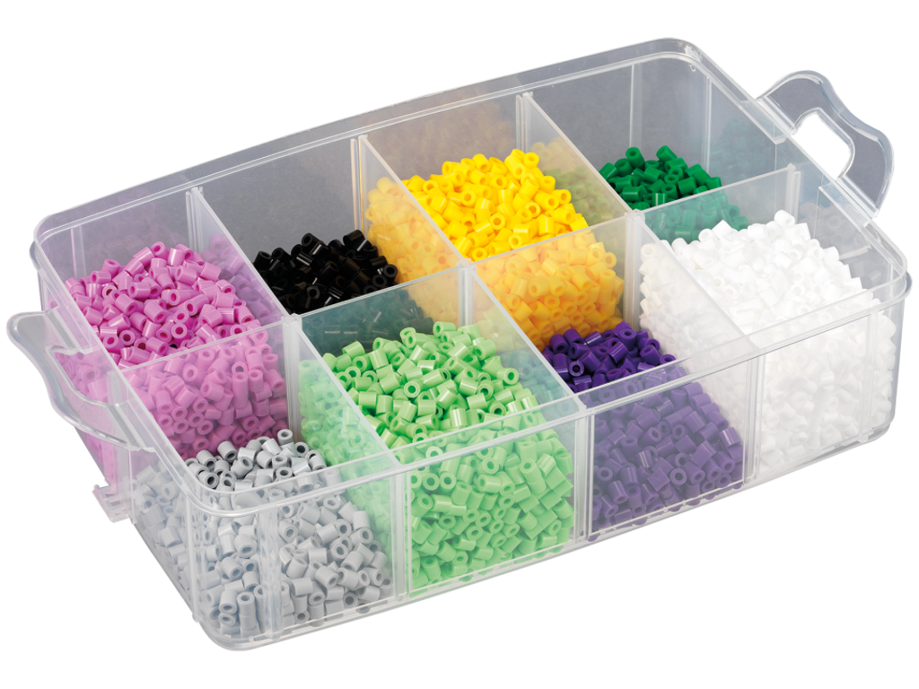 Hama midi stor opbevaringsboks med 12000 perler og 3 plader - 6751