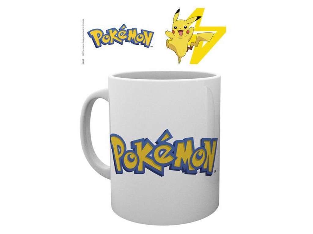 Pokémon kop med logo og Pikachu