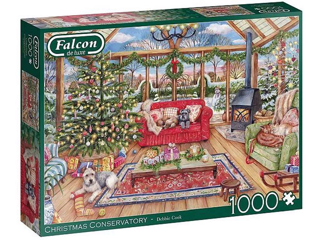 Julestue puslespil på 1000 brikker fra Falcon