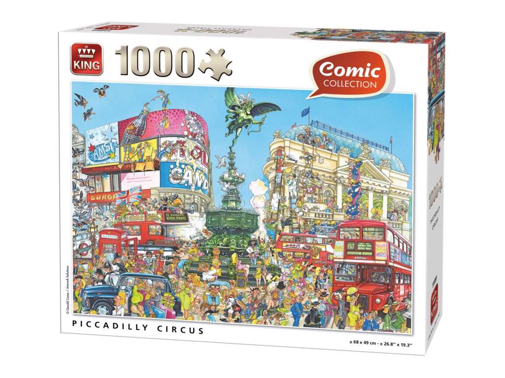 Piccadilly Circus Comic puslespil på 1000 brikker fra King