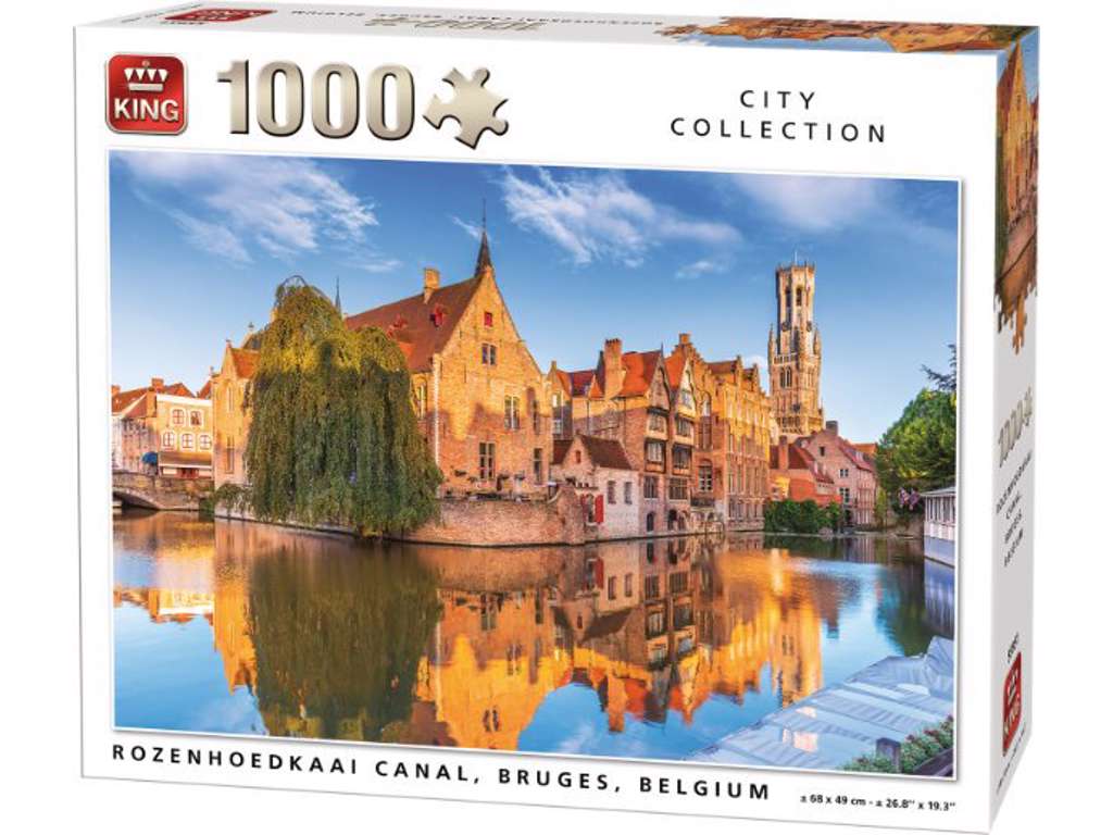 Kanal i Belgium puslespil på 1000 brikker fra King