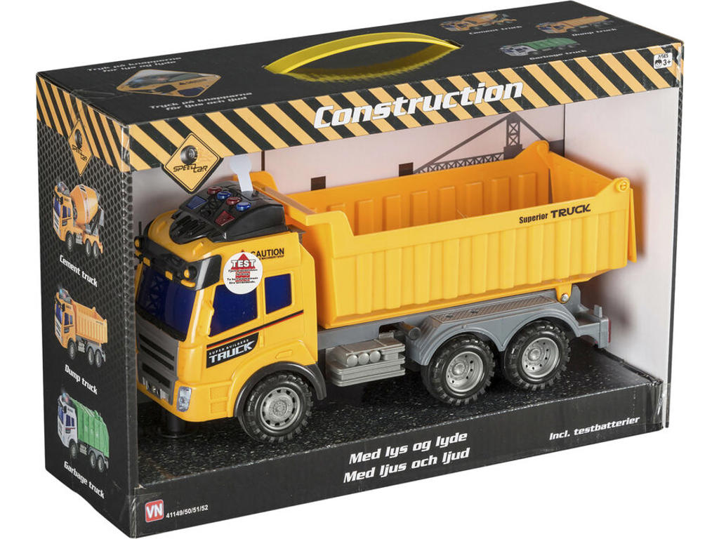 Lastvogn (dumper) med lys og lyd