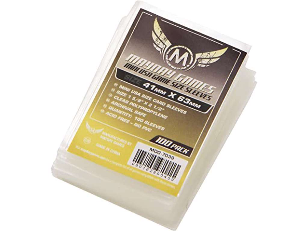 Mayday Games Mini USA game Size Sleeves 41 x 63mm (100 sleeves)