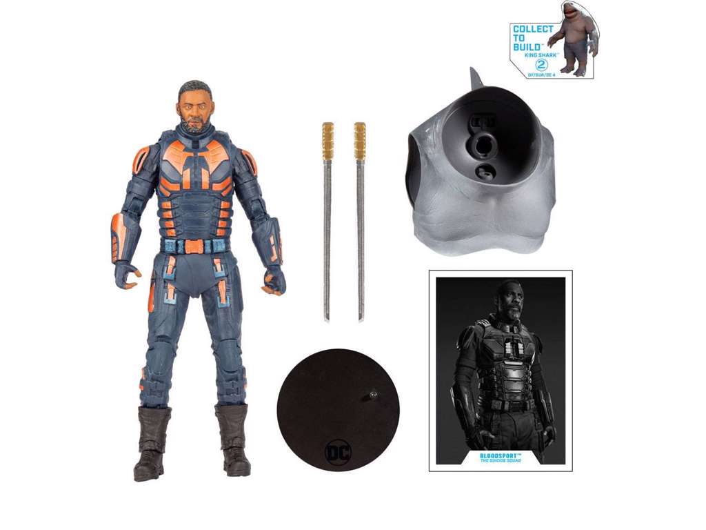 Suicide Squad Build A action figur af Bloodsport (Unmasked) på 18 cm