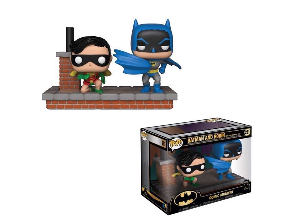 Batman 80th POP Moment! vinyl figur 2-pak af Look Batman & Robin 1964 på 9 cm