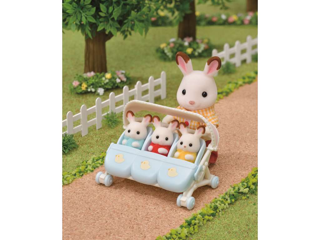 Trillinge-klapvogn fra Sylvanian Families - 5533