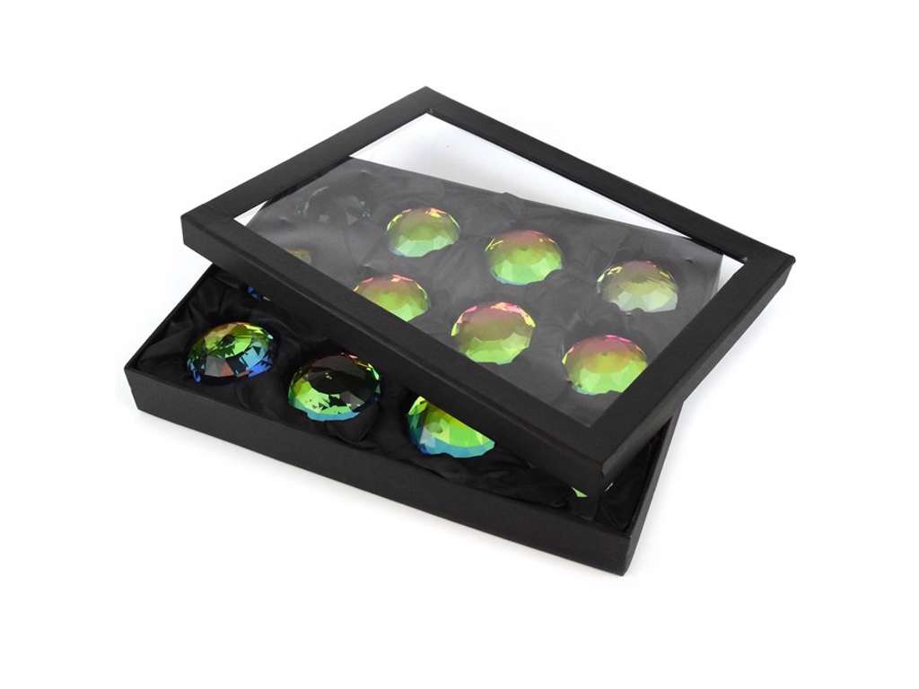 Multifarvet elipse på 6 cm