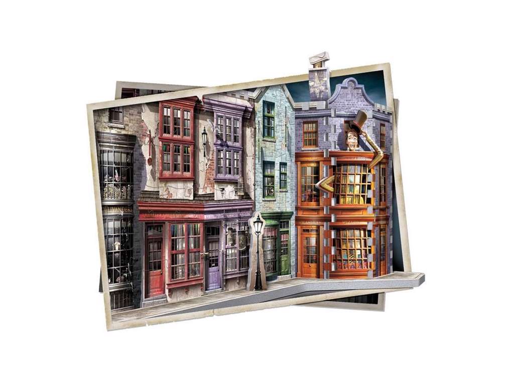 3D puslespil med Diagon Alley fra Harry Potter på 450 brikker