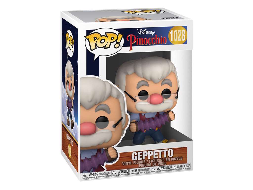 Pinocchio 80th Anniversary POP! Disney Vinyl Figure Geppetto W/Accrdion 9 cm