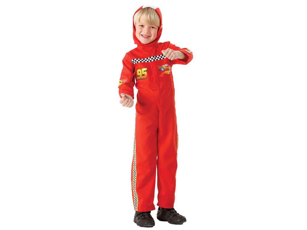 Cars 2 kostume Lynet McQueen 5-6år (Lightning McQueen)