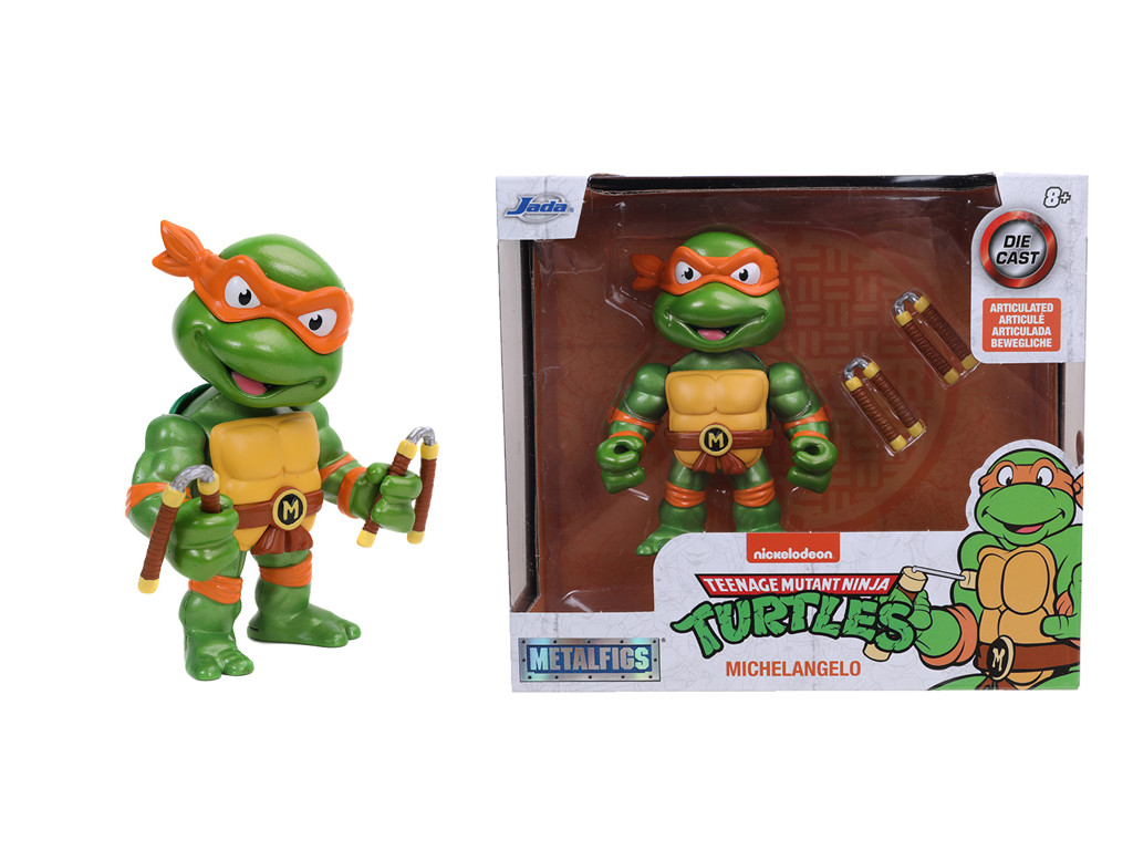 Teenage Mutant Ninja Turtles figur af Michelangelo på 10 cm