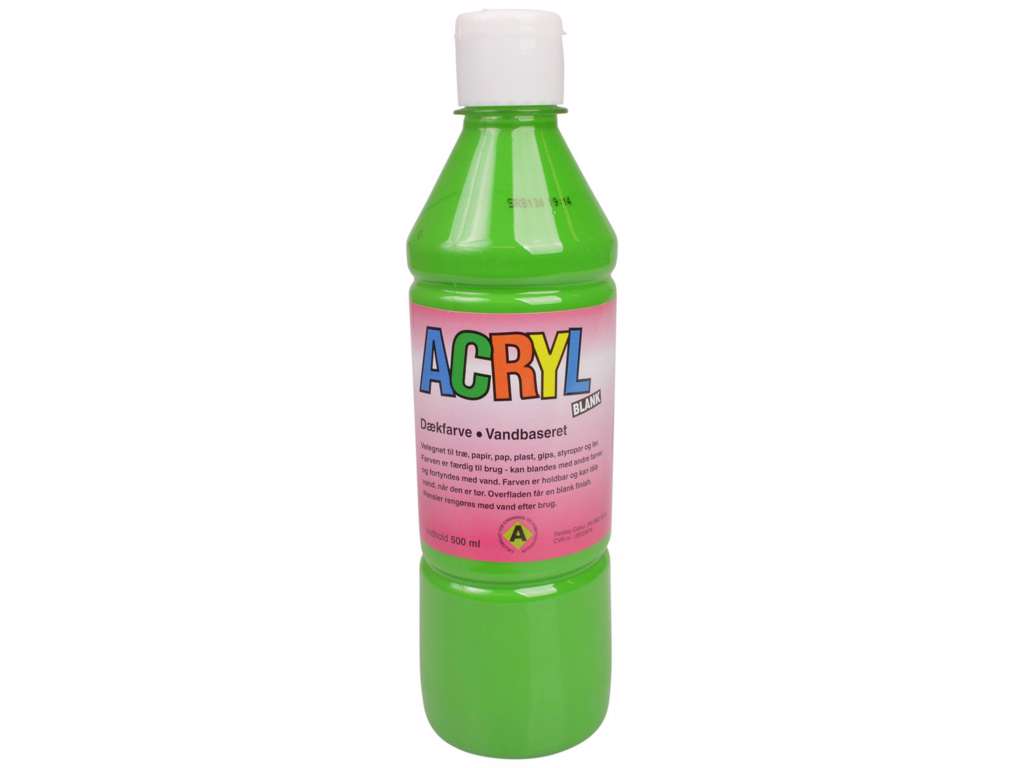 Blank acryl maling - grøn - 500 ml