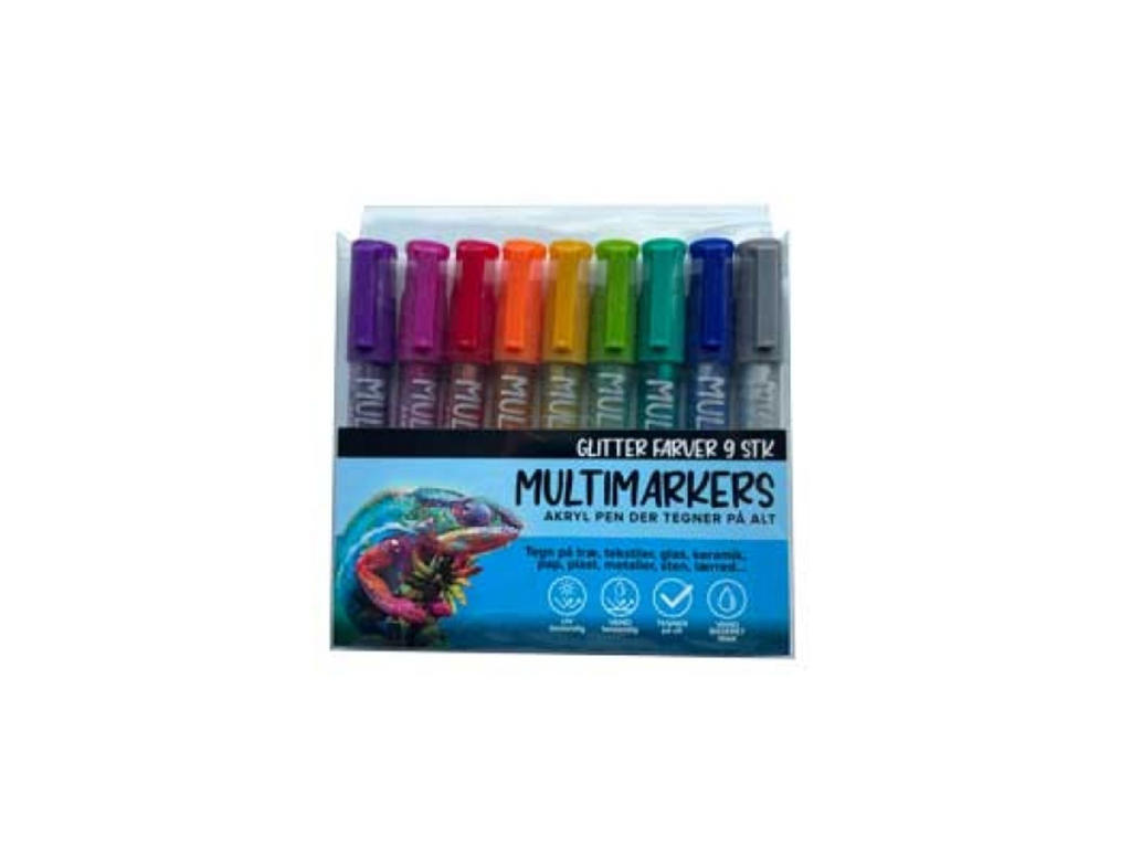 9 stk. Glitter stentusser