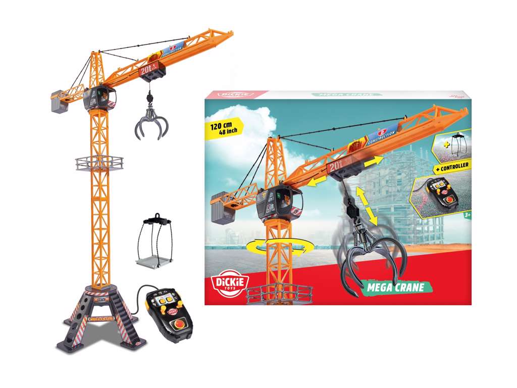 Fjerstyret mega kran på 120 cm