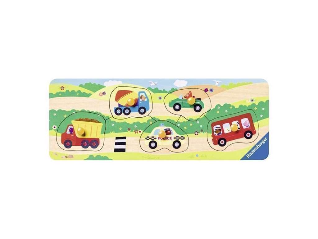 Mine første køretøjer puslespil med 5 brikker