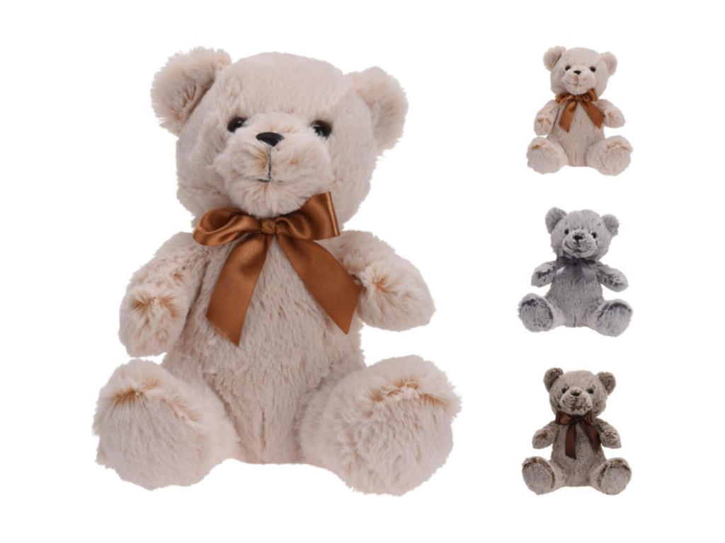 Klassisk bamse-bjørn - Bamse på 17 cm - 3 assorterede