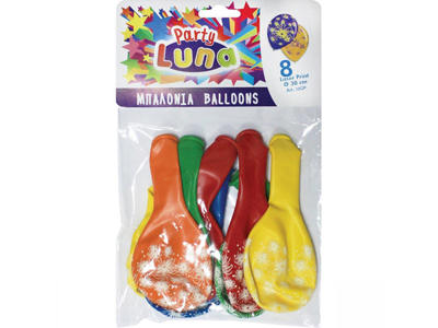 8 stk. Balloner med fyrværkeri - Ø 29 cm