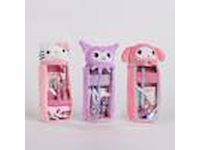 Hello Kitty & Friends Plys Penalhus med Skrivesæt