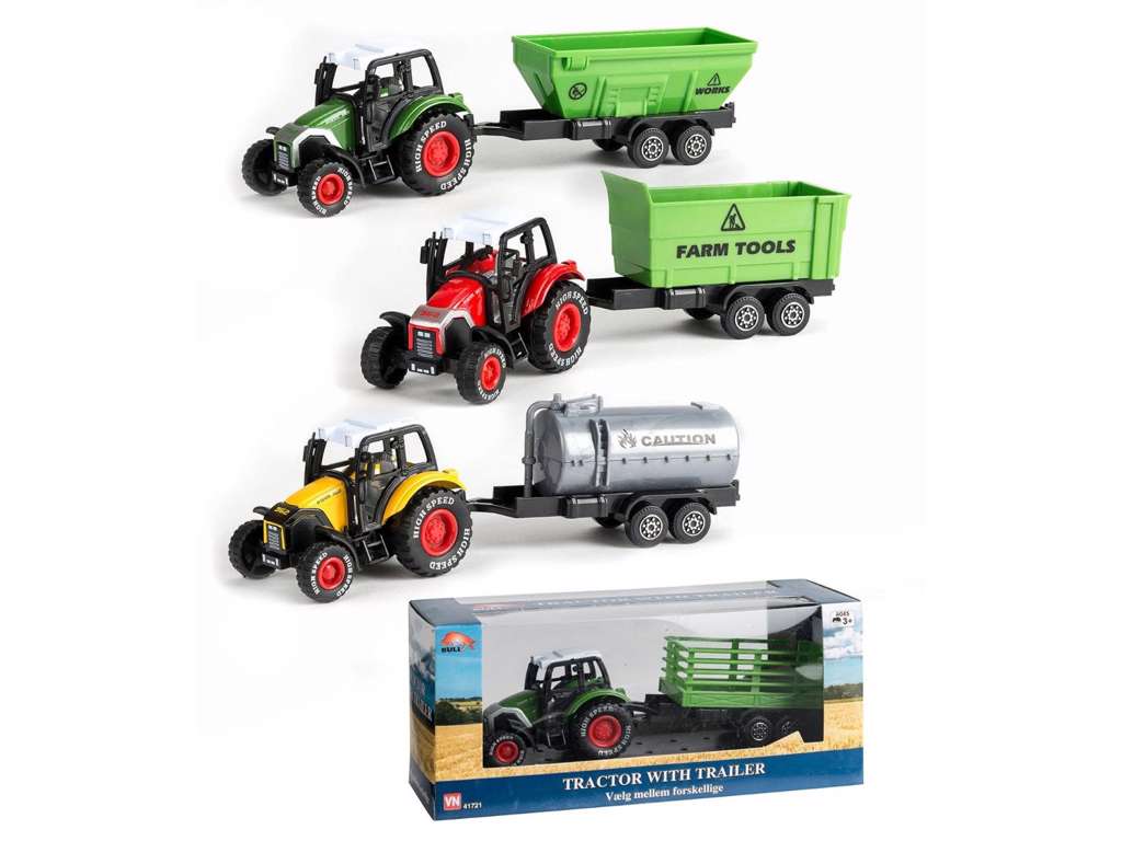 Lille traktor med anhænger fra Bull