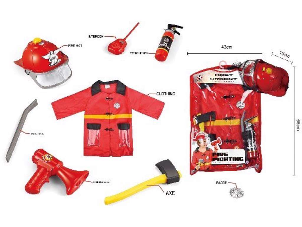 Udklædningssæt - brandmand