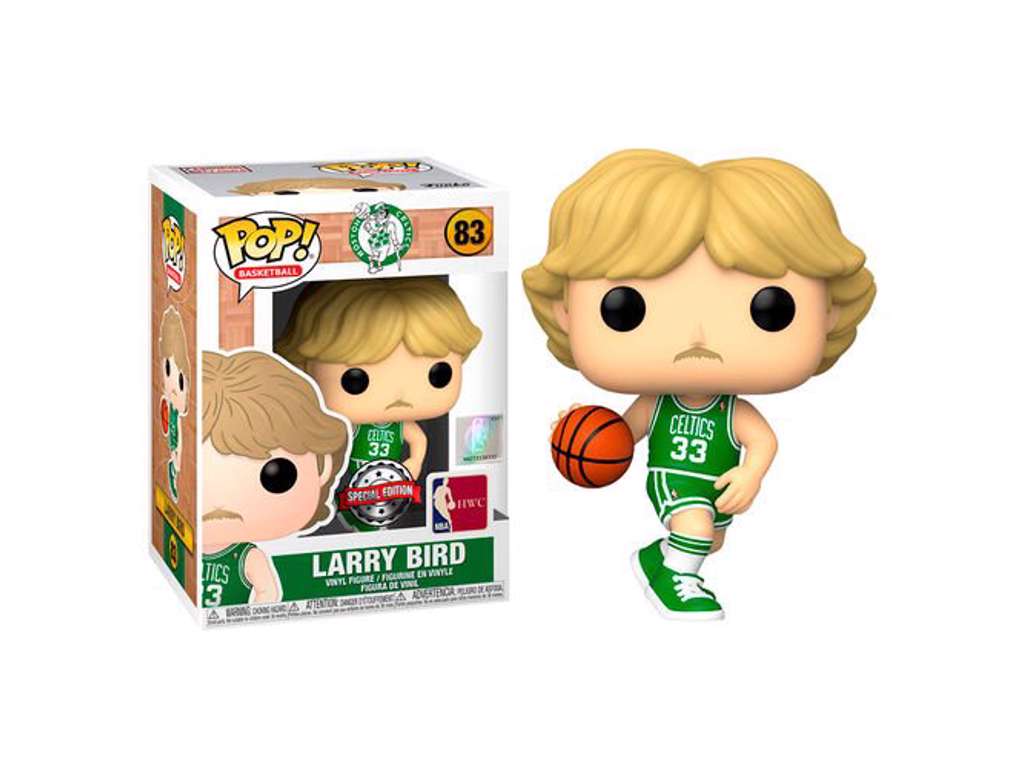 NBA POP! vinyl figur af Larry Bird (Celtics Away Uniform) på 9 cm