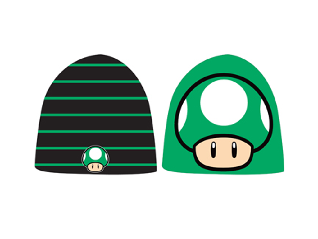 Super Mario Bros. Black & Green Hue Mushroom der kan vendes.