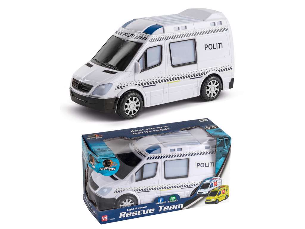 Selvkørende politibil med lys og lyd fra Speedcar