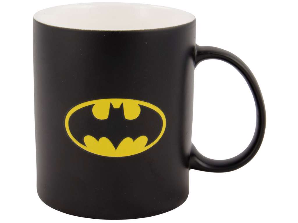 Batman logo kop i sort og gul