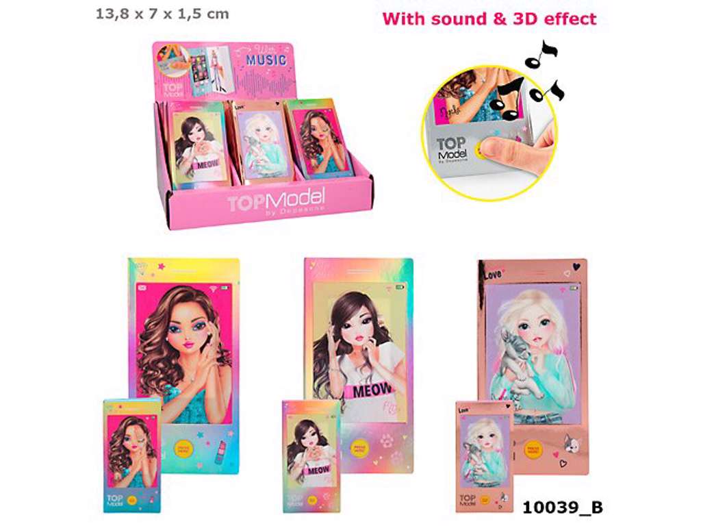 Top Model minimobil malebog med lyd
