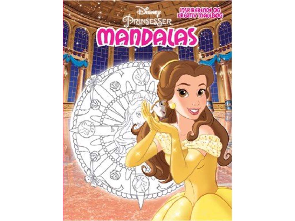 Disney Prinsesser Skønheden og Udyret mandalas - malebog