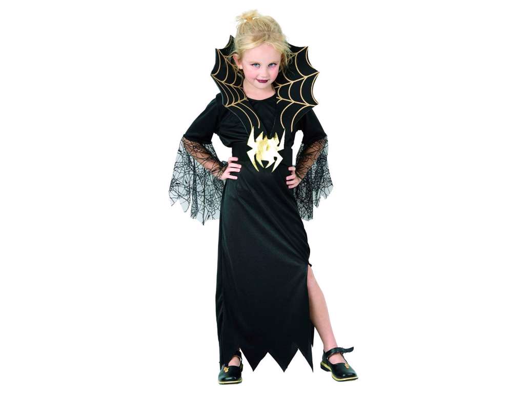 Guld-edderkoppeheks kostume - str 160