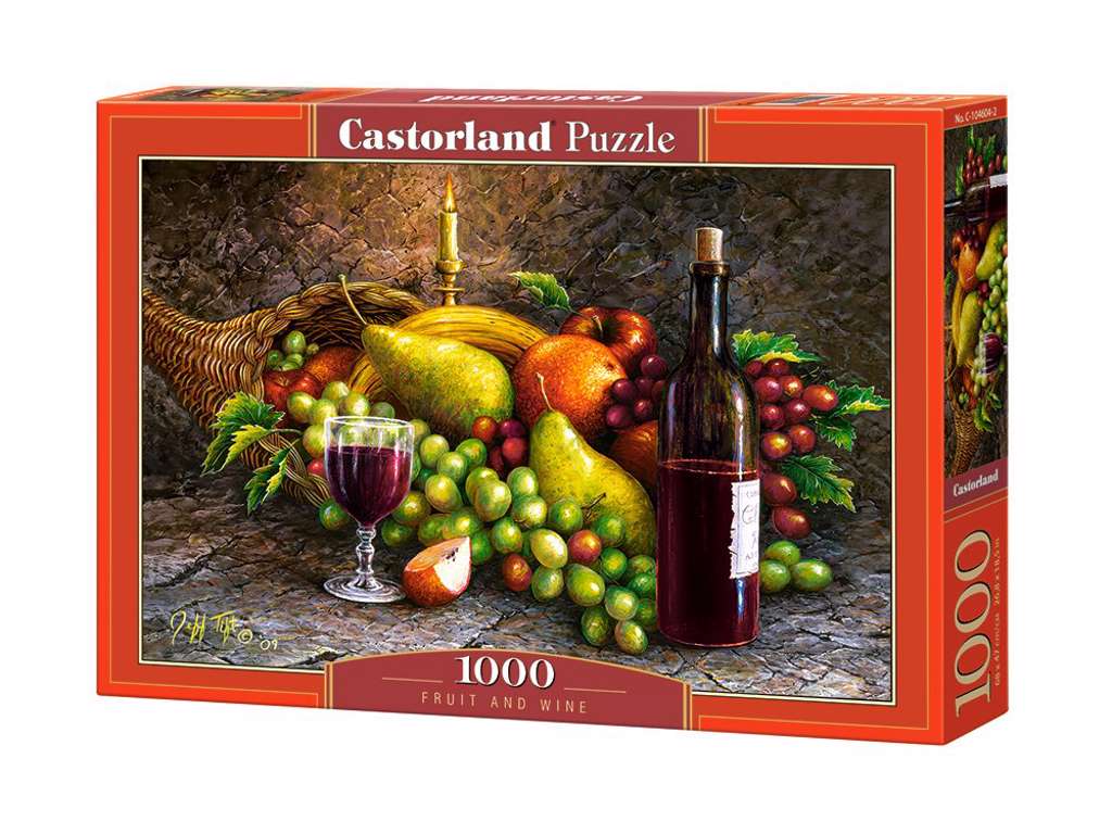 Frugt og vin puslespil med 1000 brikker fra Castorland