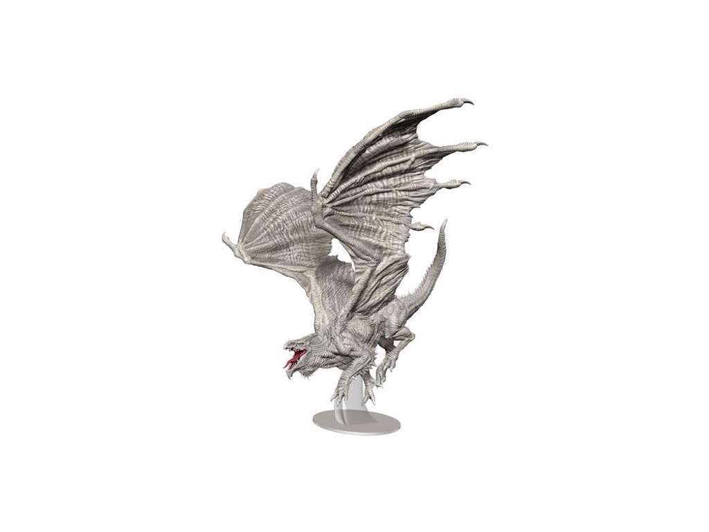 D&D Icons of the Realms Premium Miniature pre-painted Adult White Dragon på 25 cm