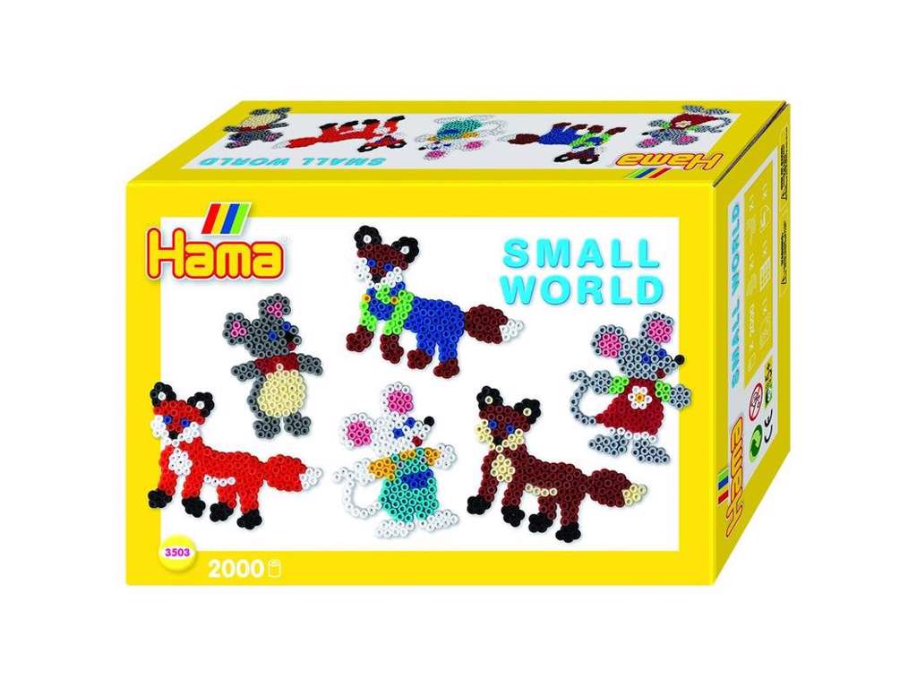 Hama perler Small World gaveæske - mus og ræv