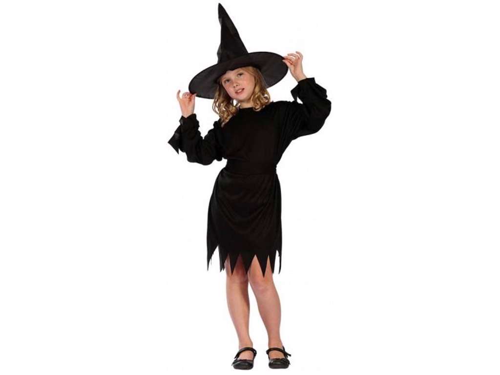 Sort Heks børnekostume fra Joker - 110-116 cm