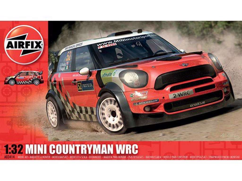 Mini Countryman WRC 1:32 Modelbyggesæt fra Airfix