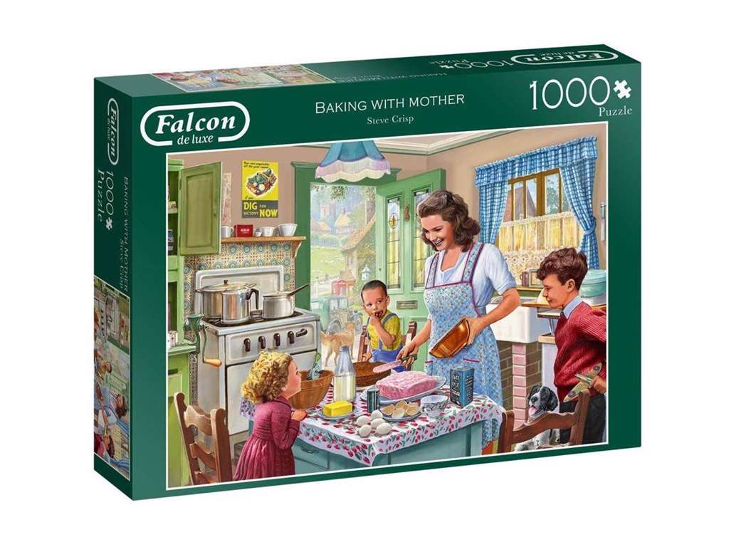 Bager med mor puslespil på 1000 brikker fra Falcon