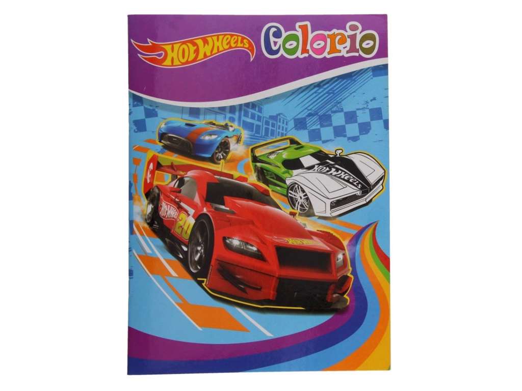Hot Wheels malebog på 32 sider - Lilla