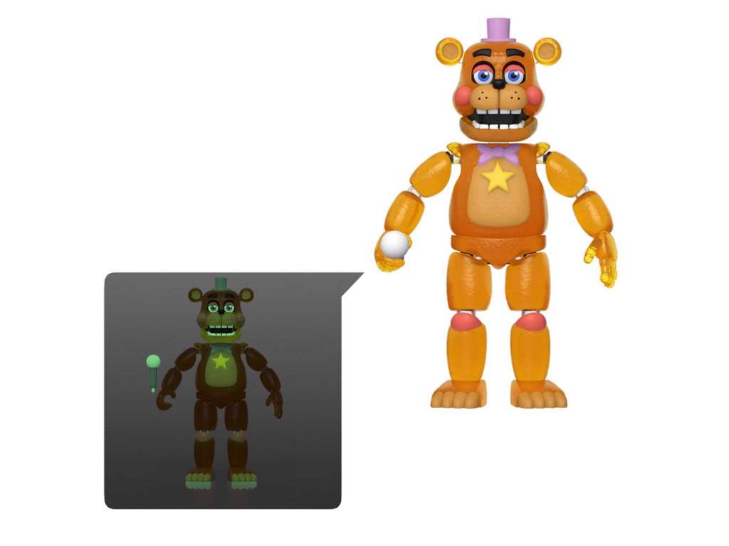 Five Nights at Freddy's Pizza Simulator action figur af Rockstar Freddy (Translucent) på 13 cm
