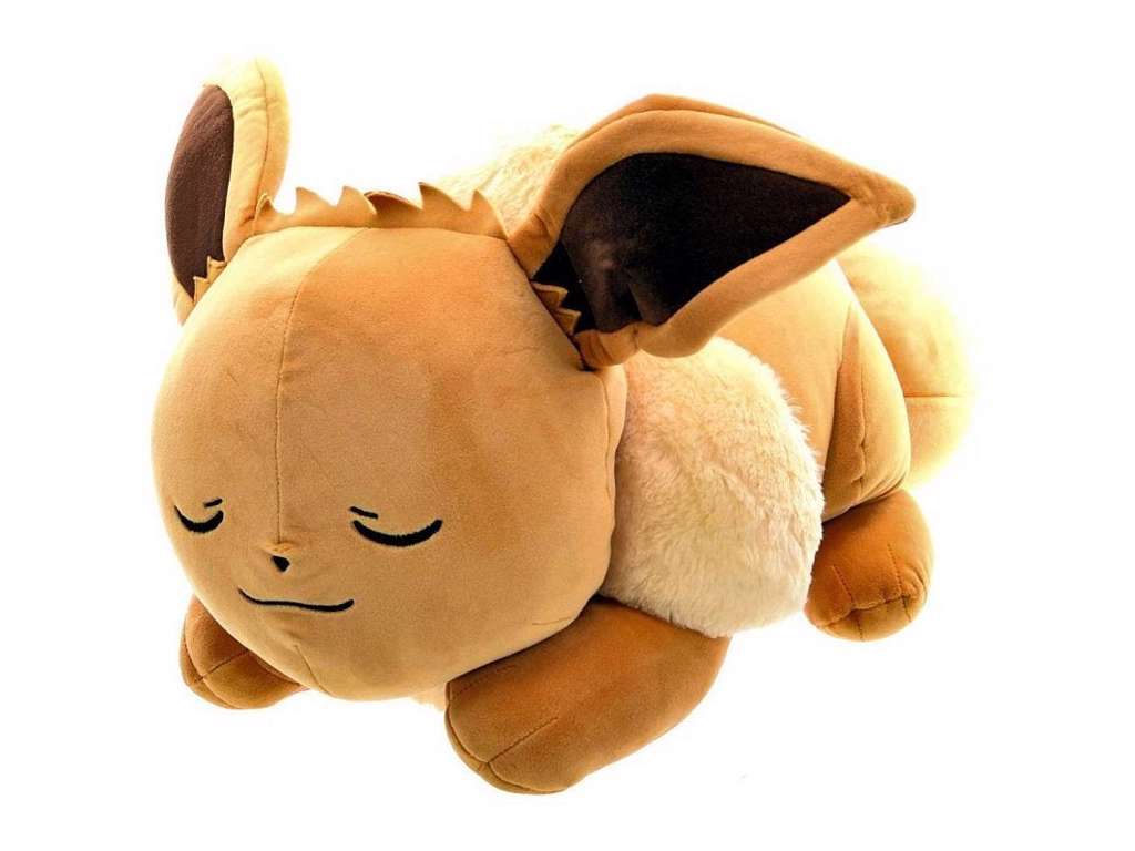 Sovende Mega Eevee bamse fra Pokémon på 45 cm
