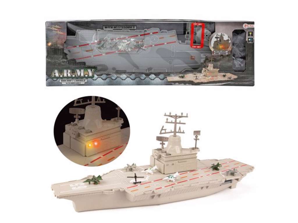 Hangarskib med lyd og lys