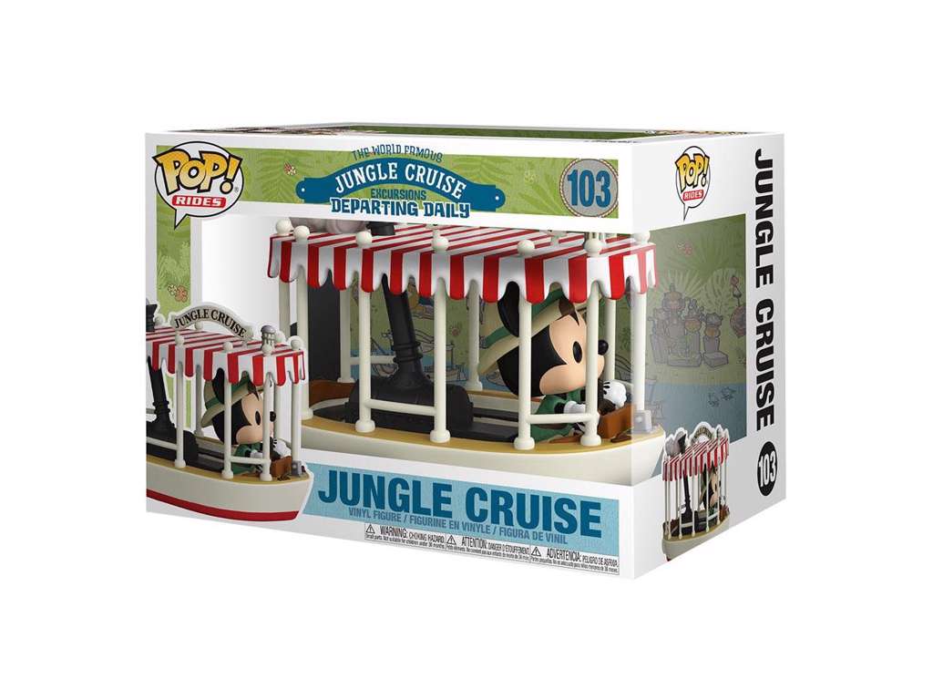 Jungle Cruise POP! Rides vinyl figur af Skipper Mickey med båd på 15 cm